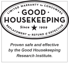 Proven safe and effective by the Good Housekeeping Research Institute.